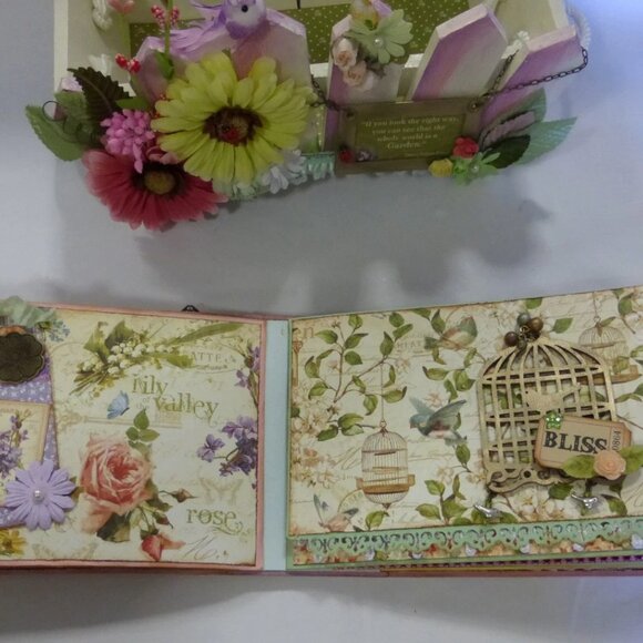 Graphic 45 "SECRET GARDEN" handmade mini album with a box - Picture 10 of 12